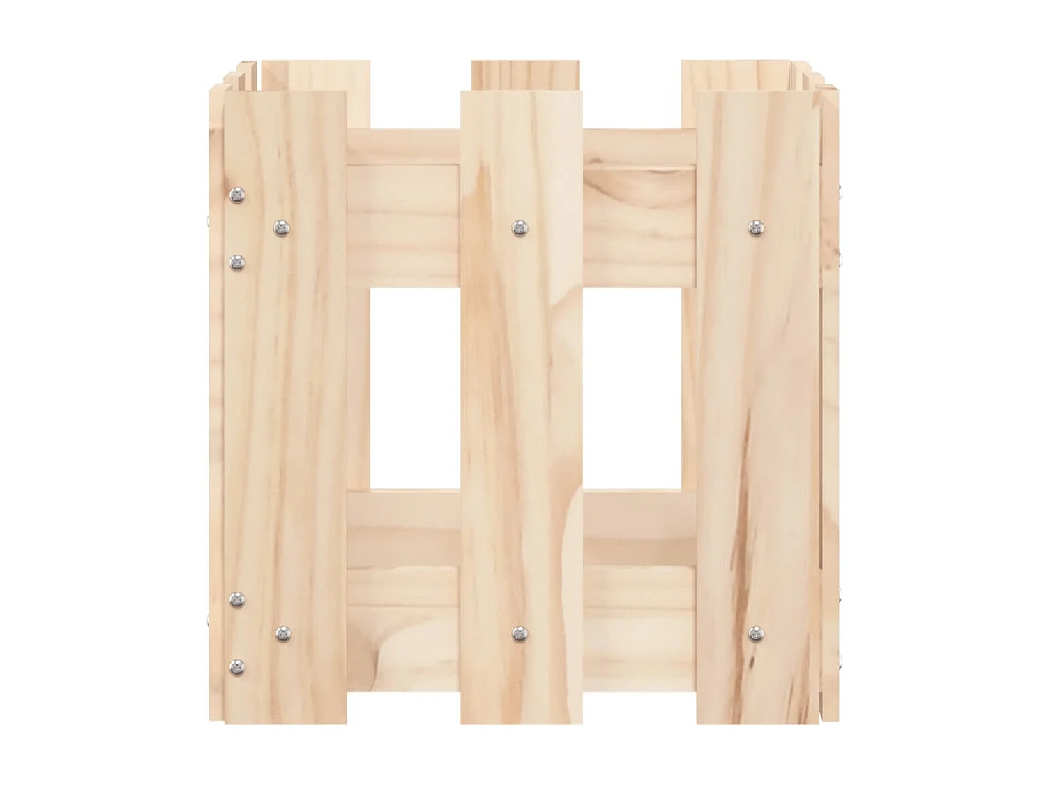 Jardinière avec design de clôture 30x30x30 pin massif