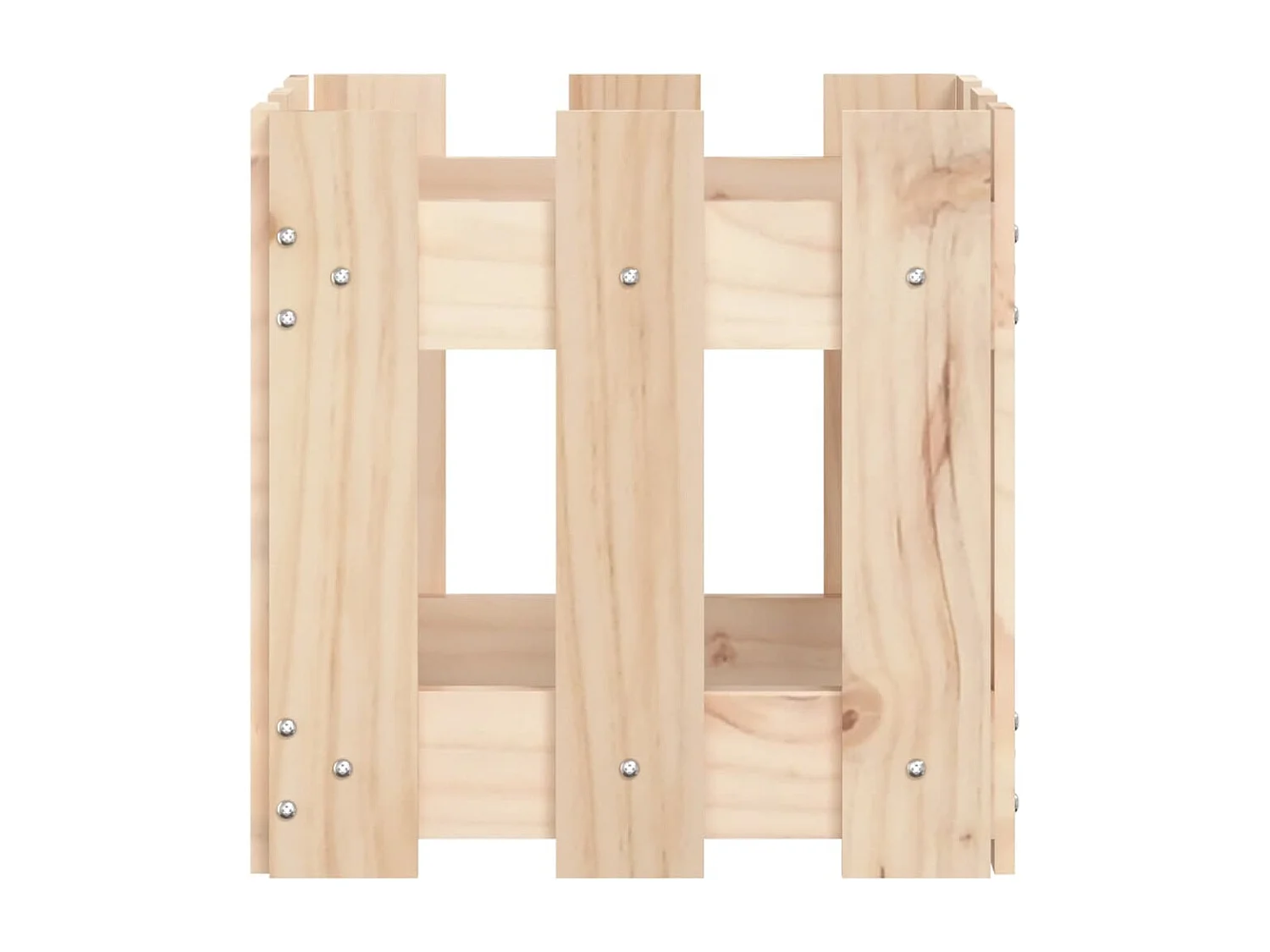 Jardinière avec design de clôture 30x30x30 pin massif