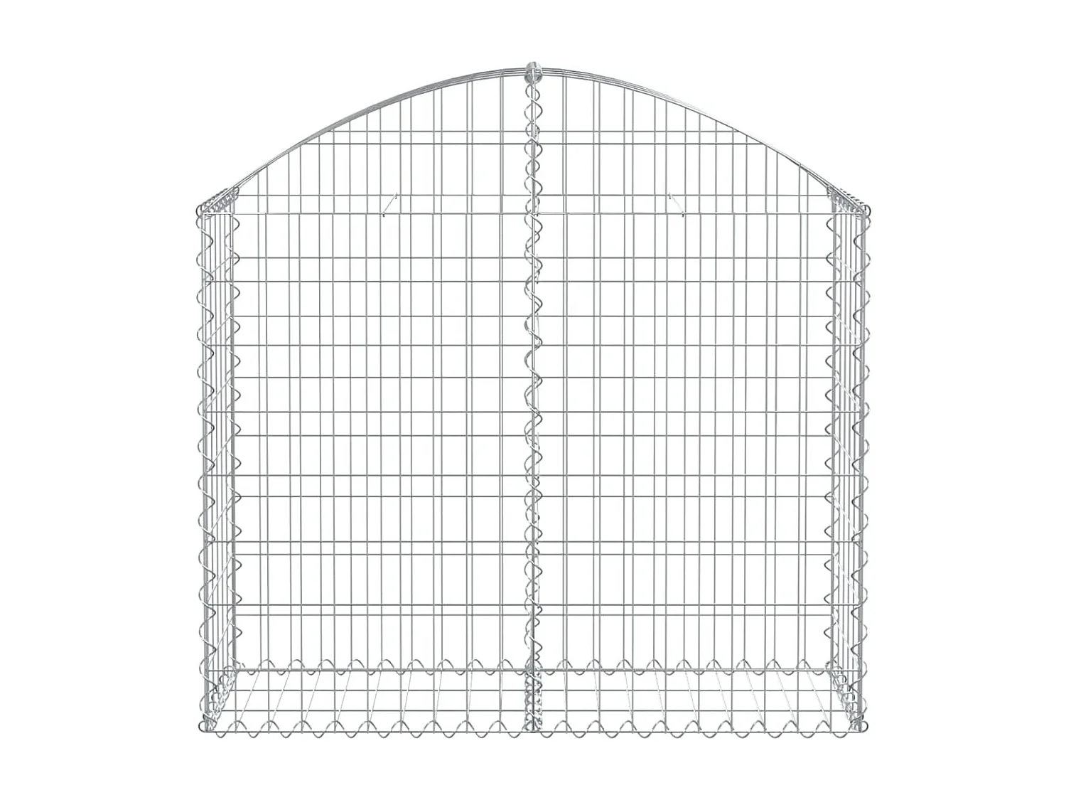 Panier de gabions arqué 100x30x80-100 Fer galvanisé
