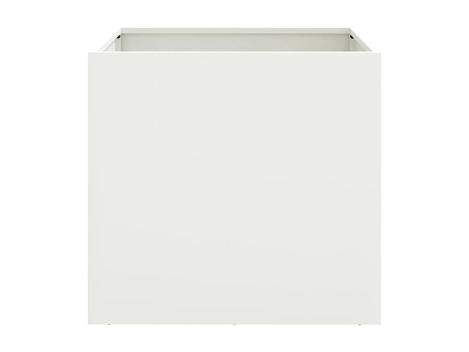 Jardinières 2 pcs blanc 49x47x46 acier laminé à froid