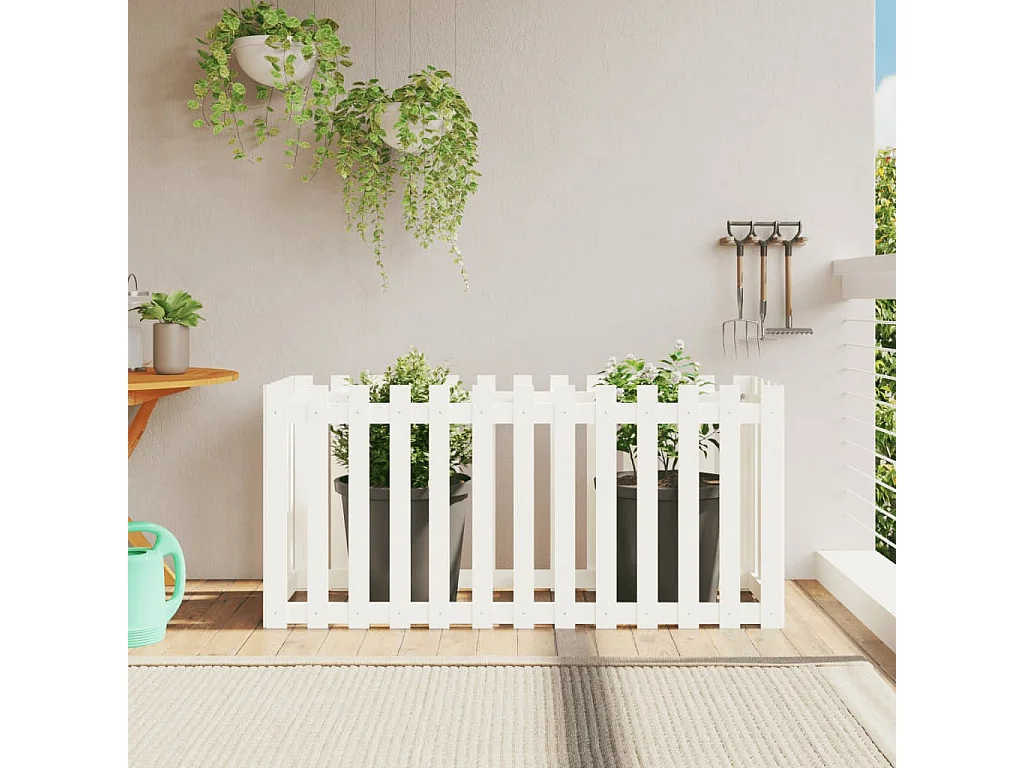 Lit surélevé de jardin design de clôture 150x50x70 pin massif