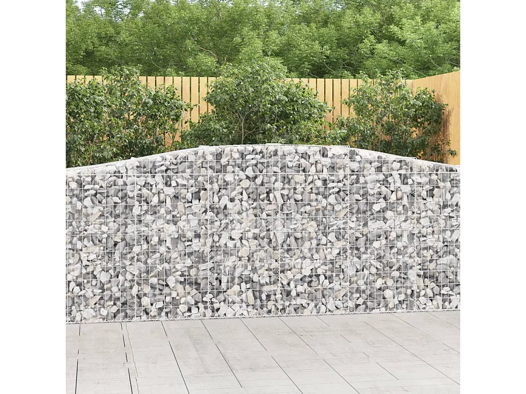 Paniers à gabions arqués 20 pcs 400x50x100-120 Fer galvanisé