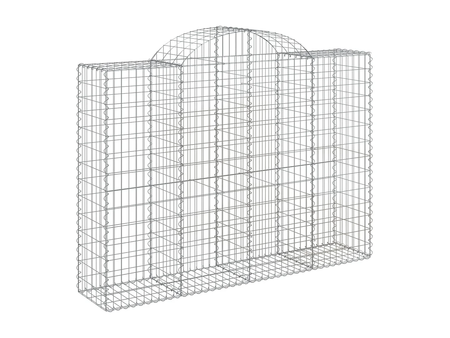 Paniers à gabions arqués 18 pcs 200x50x140-160 Fer galvanisé