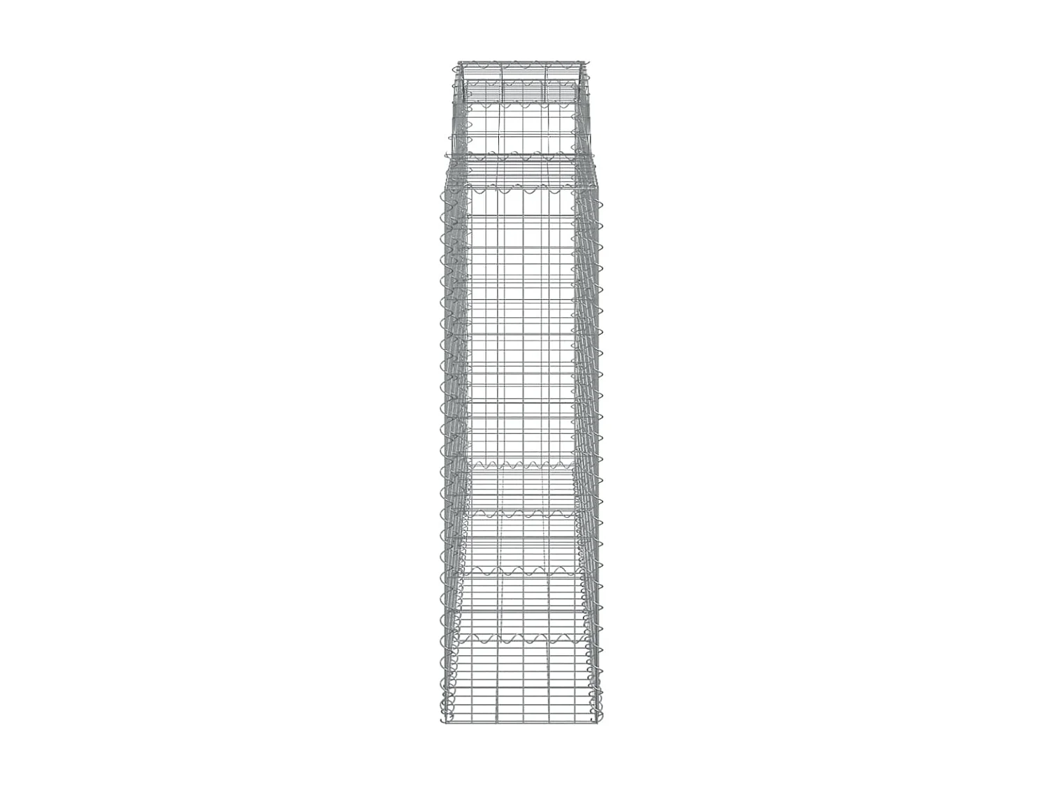 Paniers à gabions arqués 18 pcs 200x50x140-160 Fer galvanisé