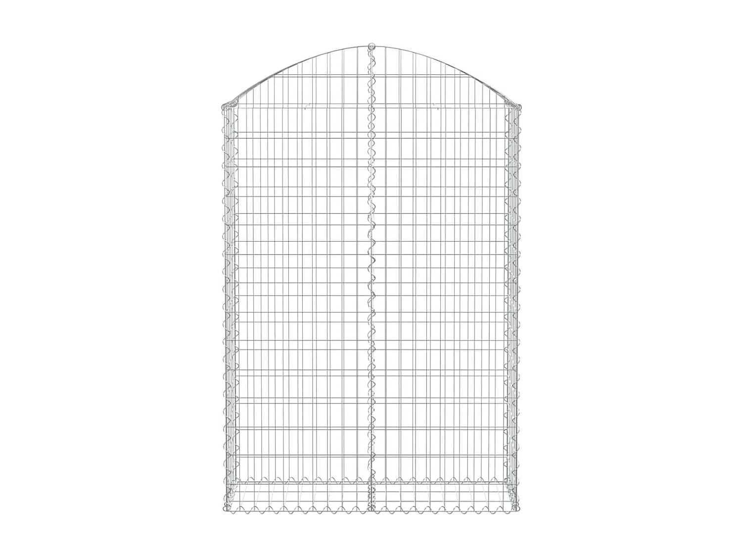 Panier de gabions arqué 100x30x140-160 Fer galvanisé