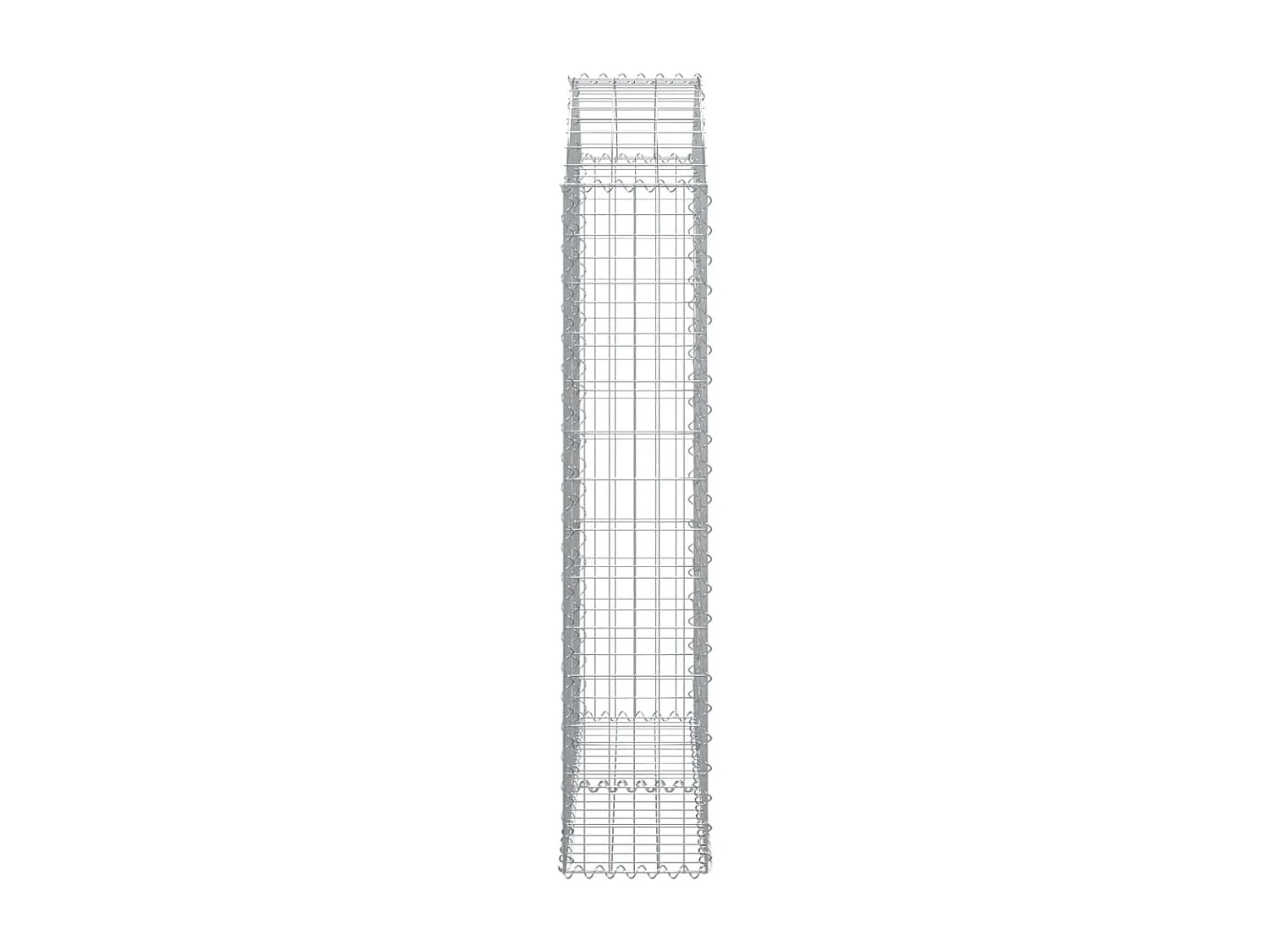 Panier de gabions arqué 100x30x140-160 Fer galvanisé