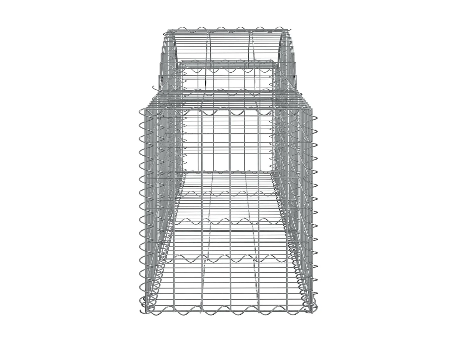 Paniers à gabions arqués 10 pcs 200x50x60-80 Fer galvanisé
