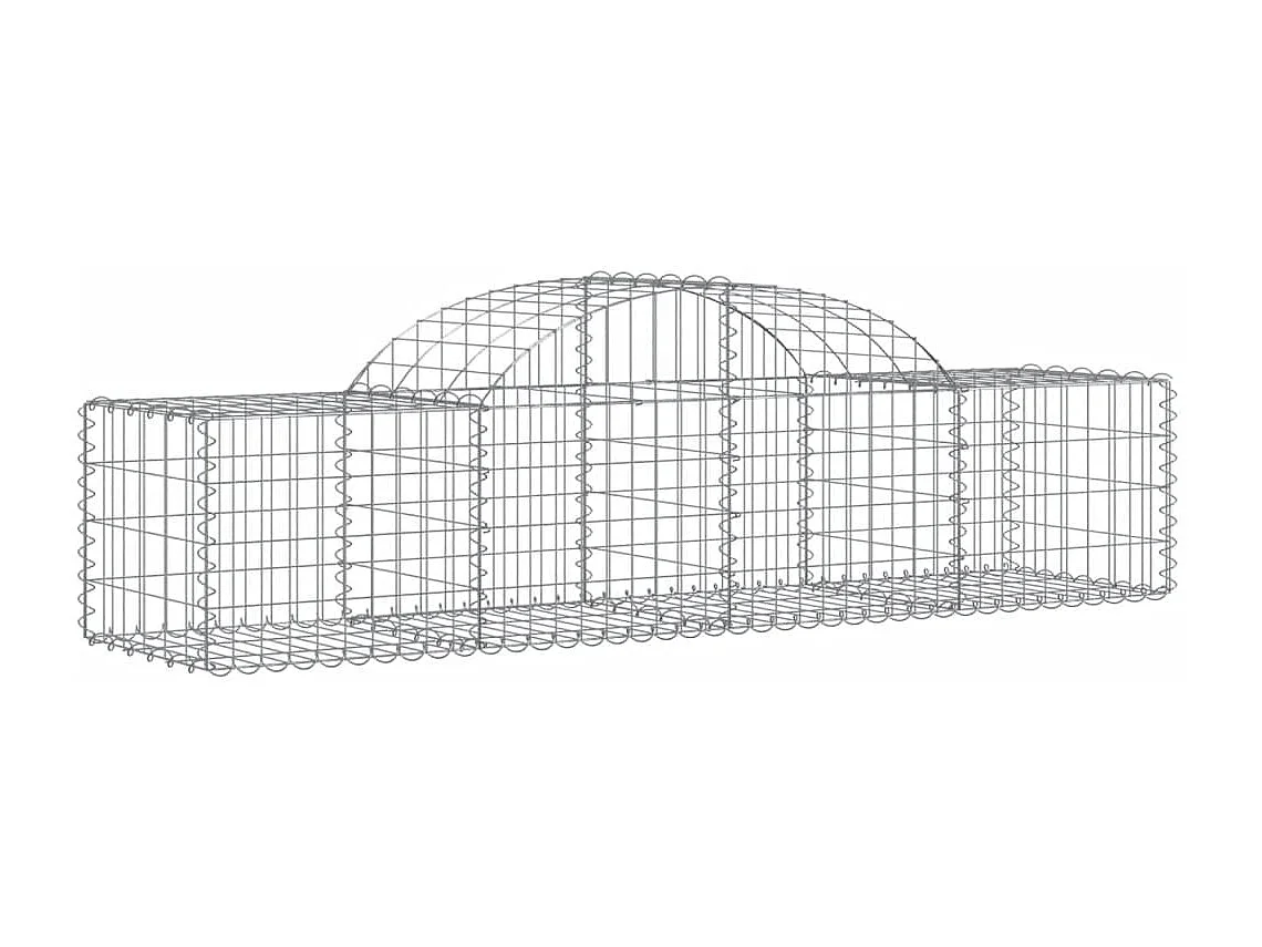 Paniers à gabions arqués 7 pcs 200x50x40-60 fer galvanisé