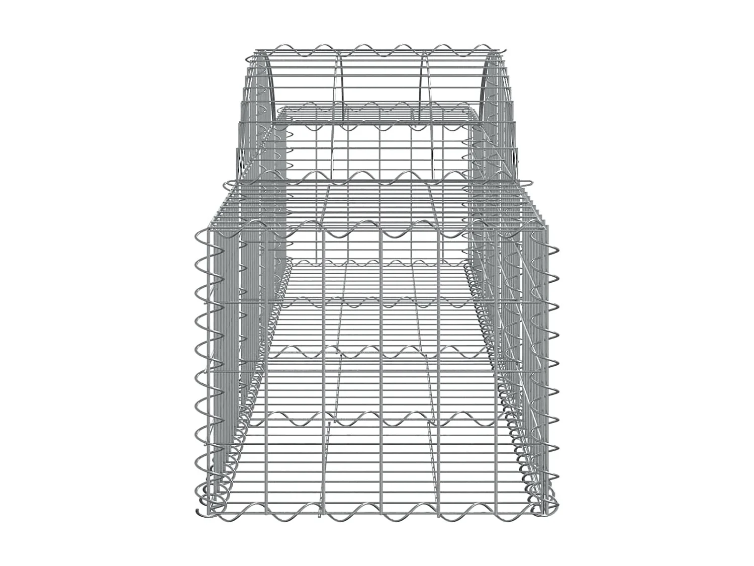Paniers à gabions arqués 7 pcs 200x50x40-60 fer galvanisé