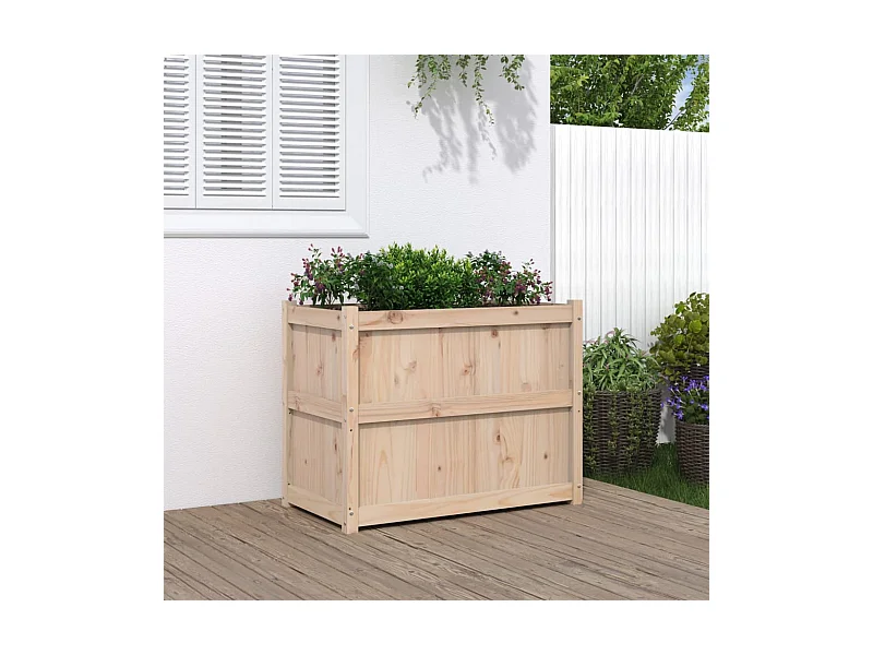 Jardinière 90x50x70 bois de pin massif