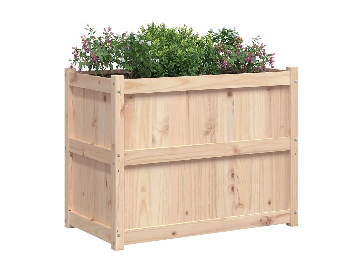 Jardinière 90x50x70 bois de pin massif