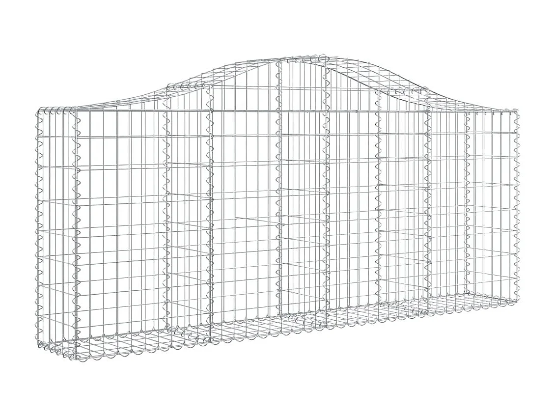 Paniers à gabions arqués 5 pcs 200x30x80-100 Fer galvanisé