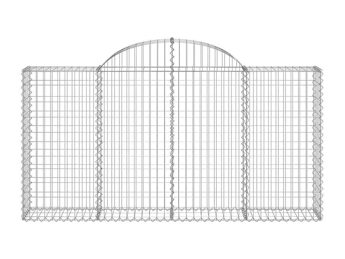 Paniers à gabions arqués 10 pcs 200x30x100-120 Fer galvanisé