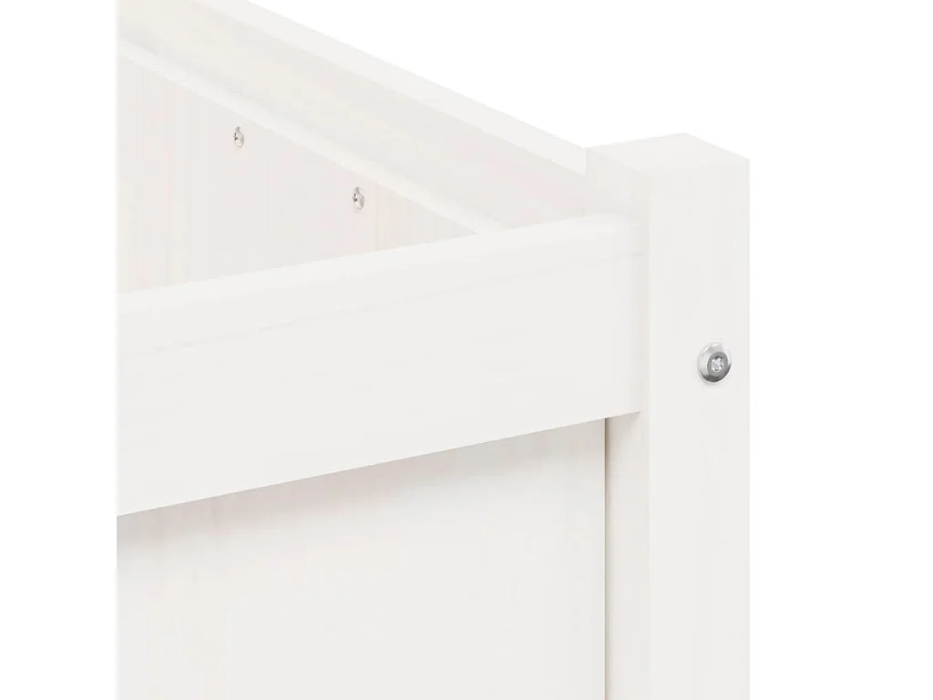 Jardinières 2 pcs blanc bois de pin massif