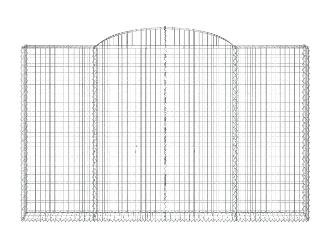 Panier de gabions arqué 300x30x180-200 Fer galvanisé