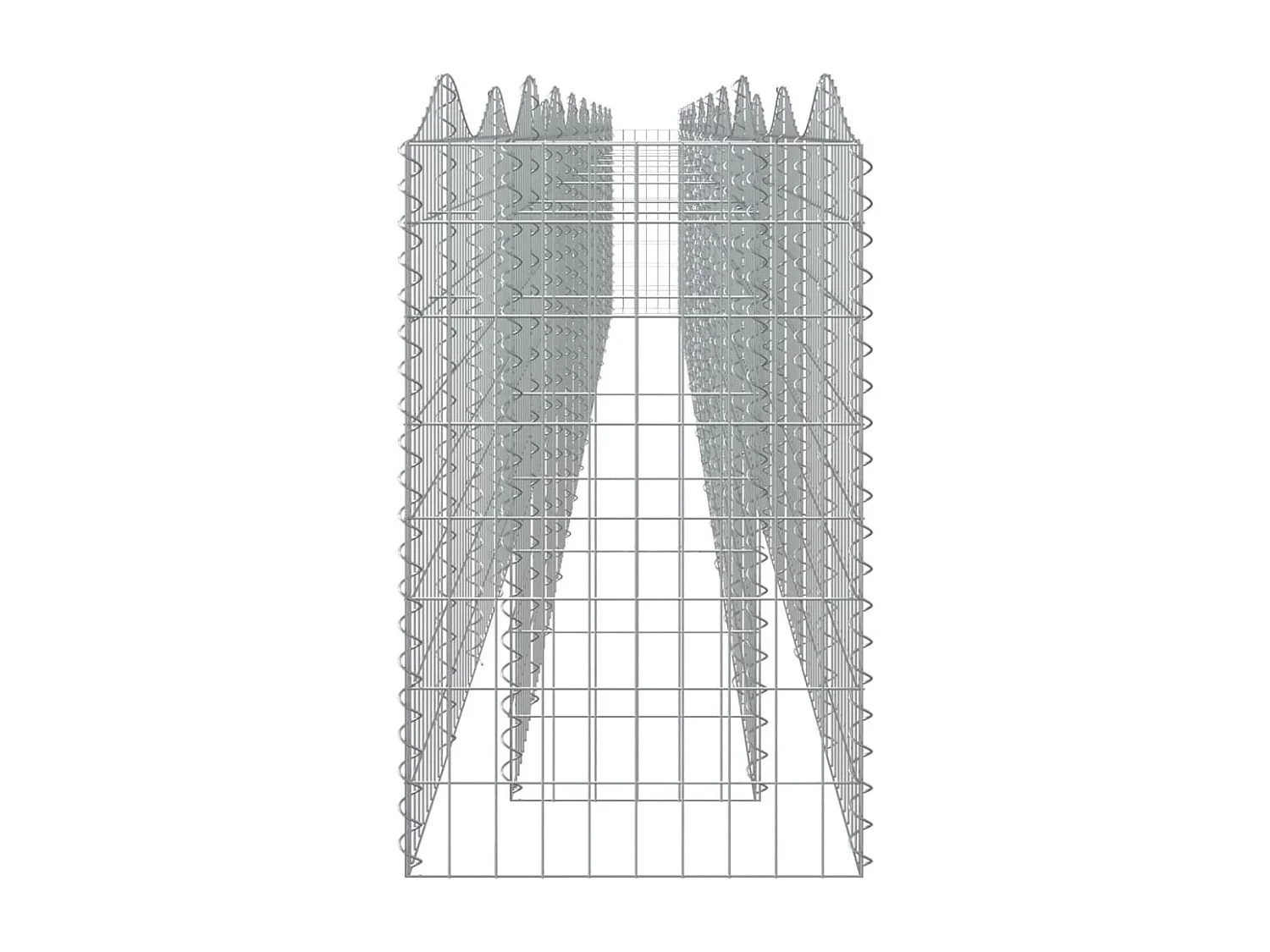 Lit surélevé à gabions arqué 800x50x100 Fer galvanisé