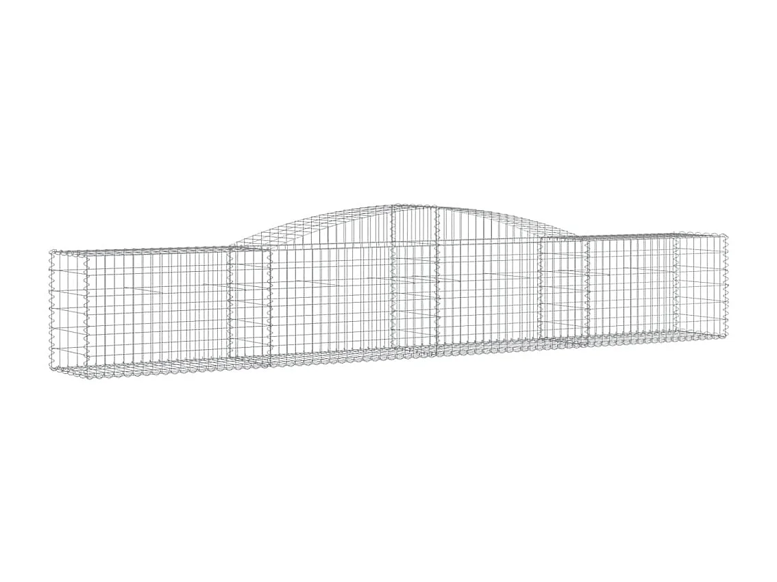 Panier de gabions arqué 400x50x60-80 Fer galvanisé