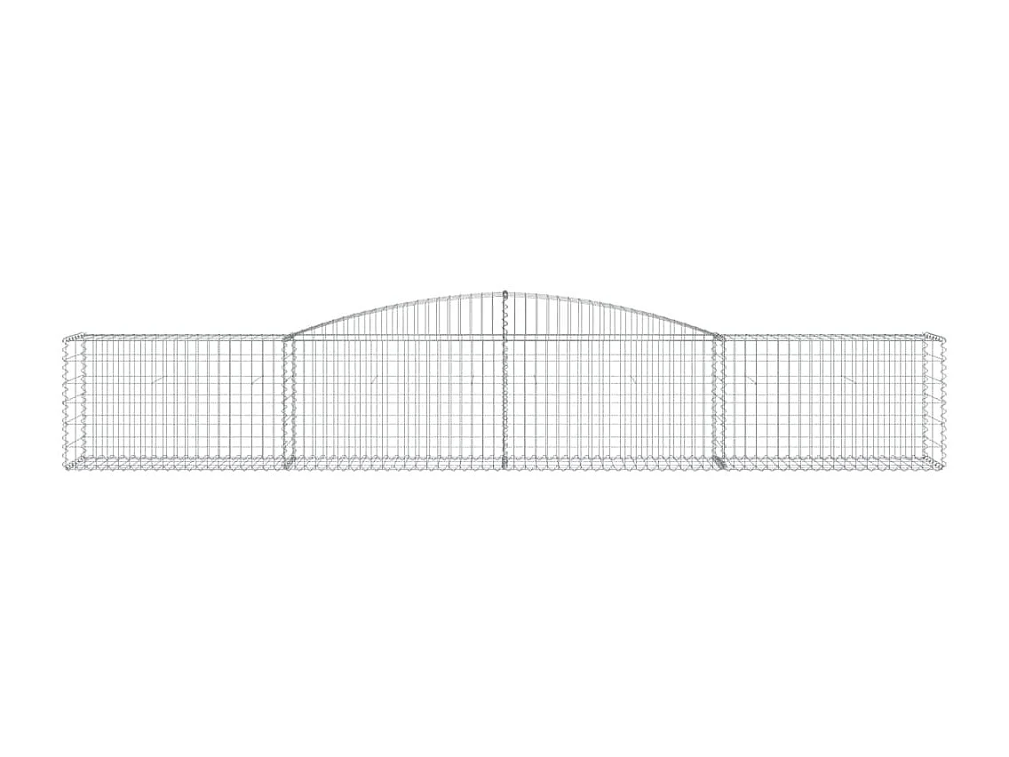Panier de gabions arqué 400x50x60-80 Fer galvanisé