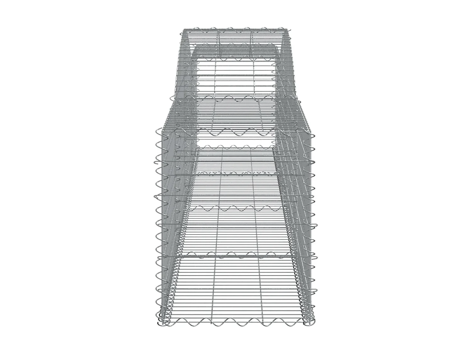 Panier de gabions arqué 400x50x60-80 Fer galvanisé