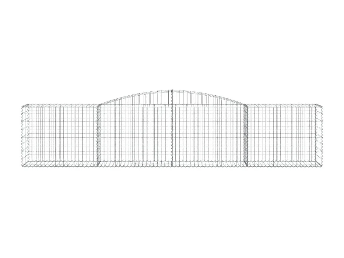 Paniers à gabions arqués 7 pcs 400x50x80-100 Fer galvanisé