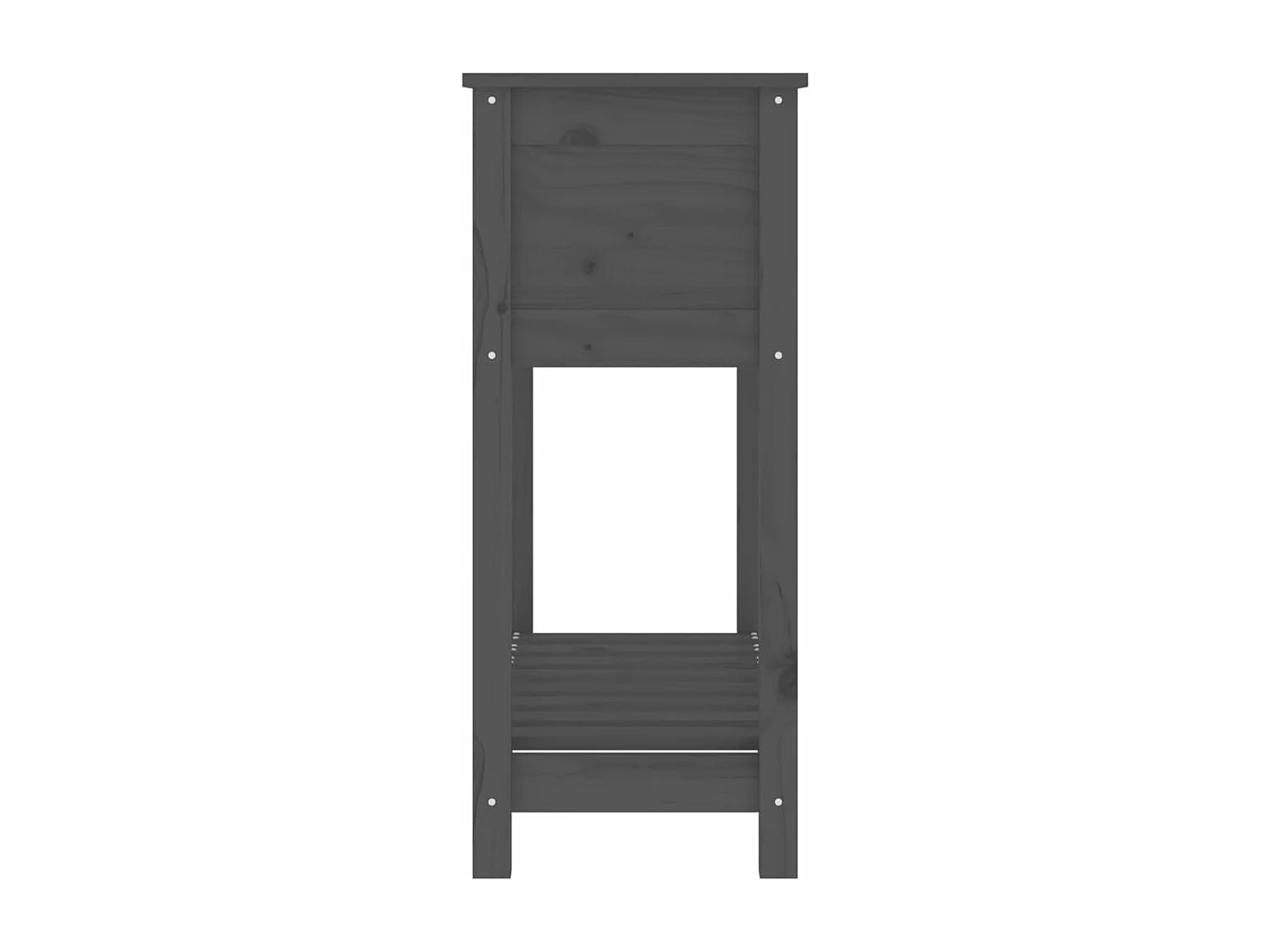 Jardinière avec étagère Gris 82,5x34,5x81 Bois massif de pin