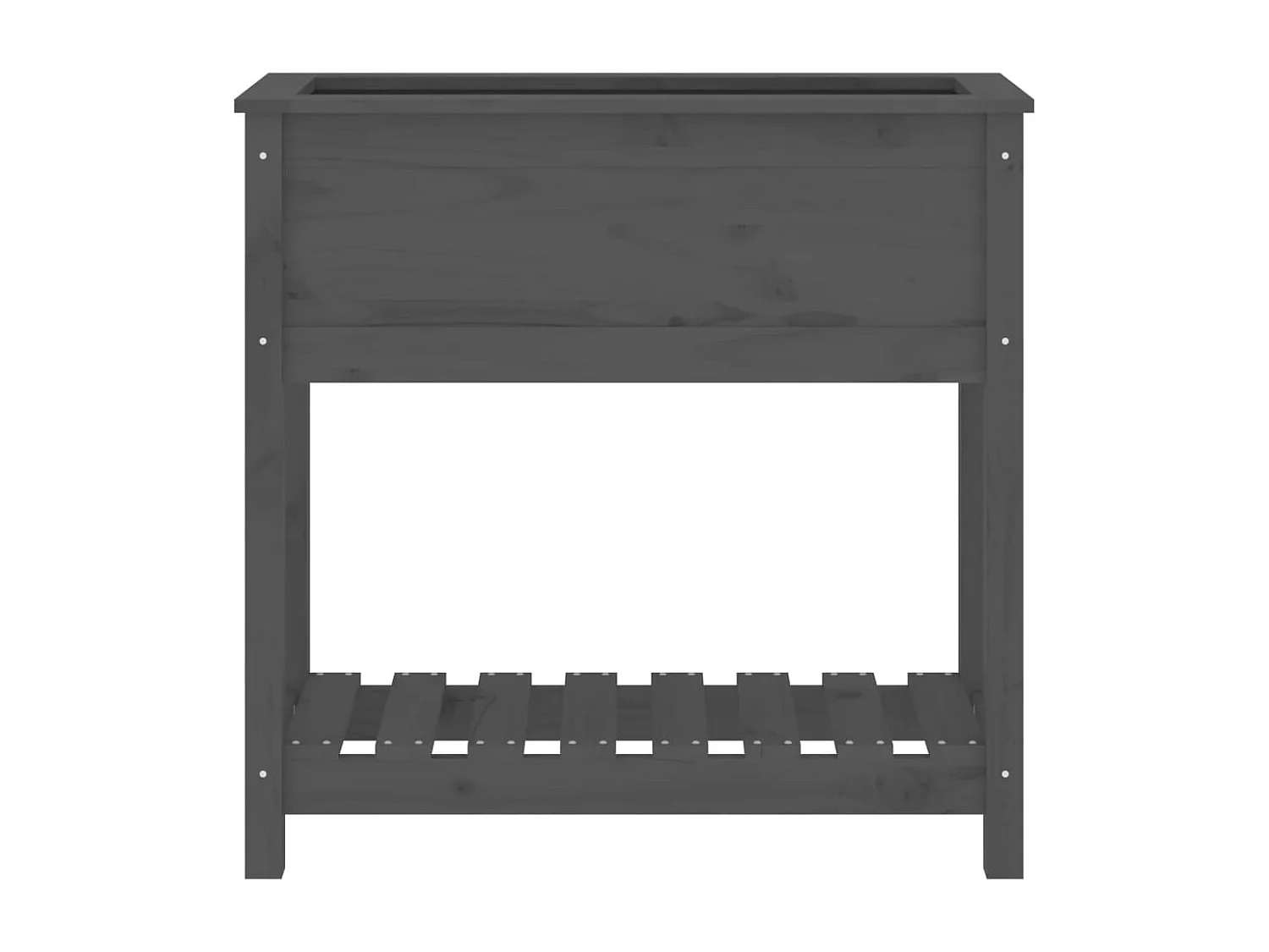 Jardinière avec étagère Gris 82,5x34,5x81 Bois massif de pin