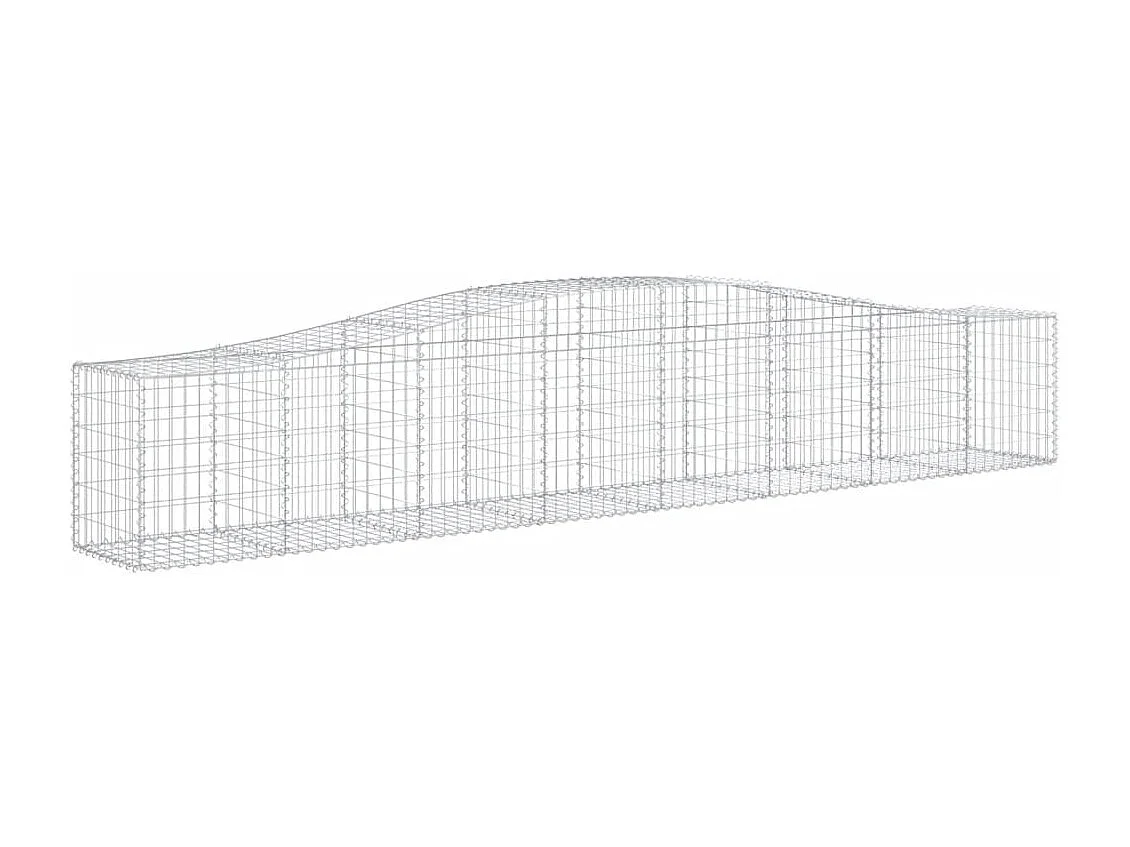 Paniers à gabions arqués 15 pcs 400x50x60-80 Fer galvanisé