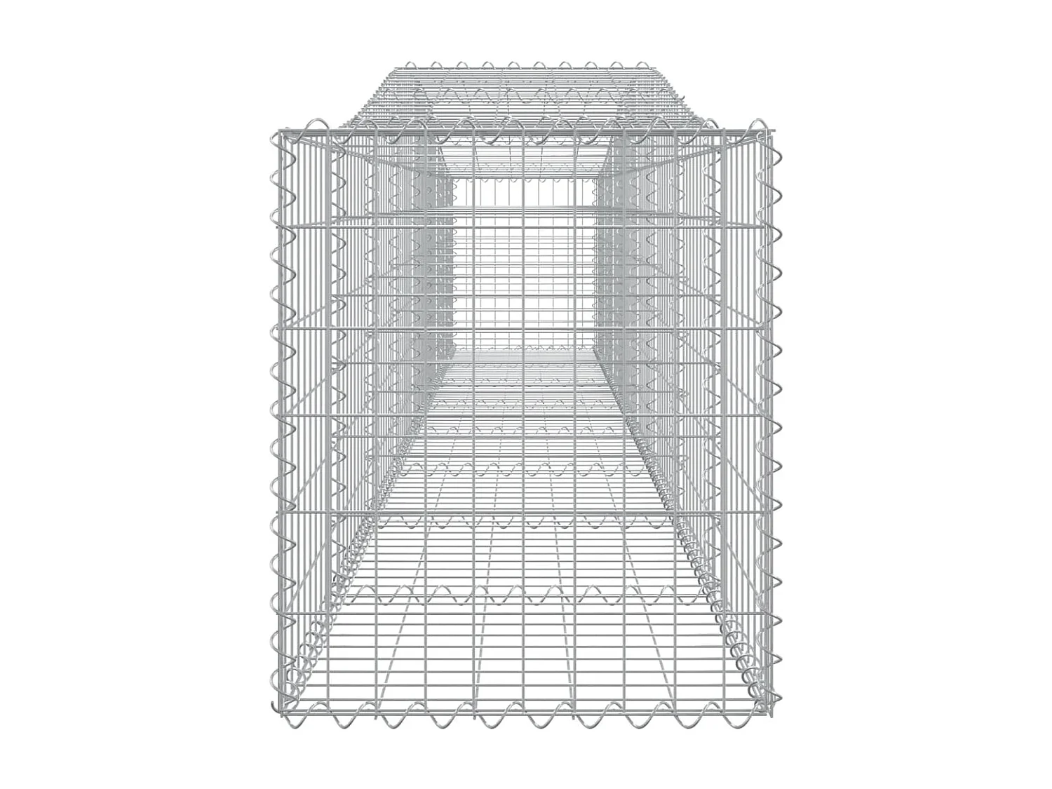 Paniers à gabions arqués 15 pcs 400x50x60-80 Fer galvanisé