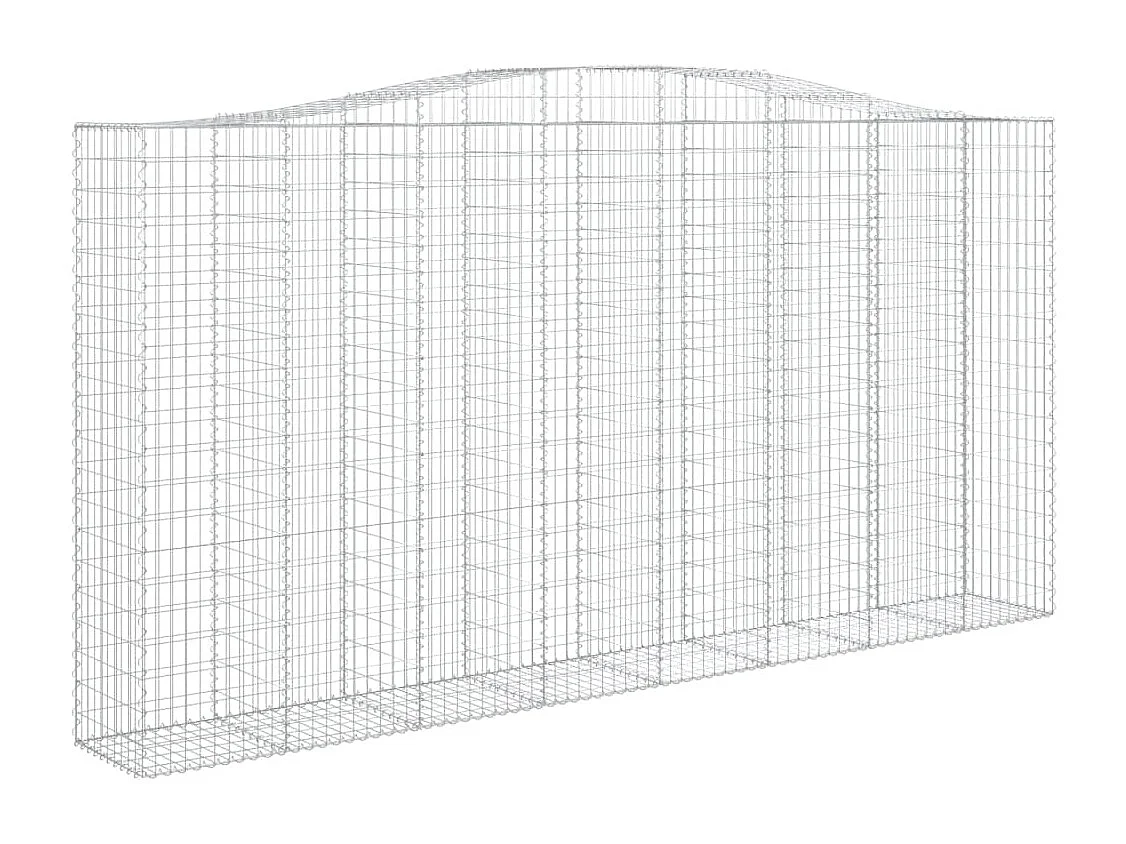 Panier de gabions arqué 400x50x200-220 Fer galvanisé