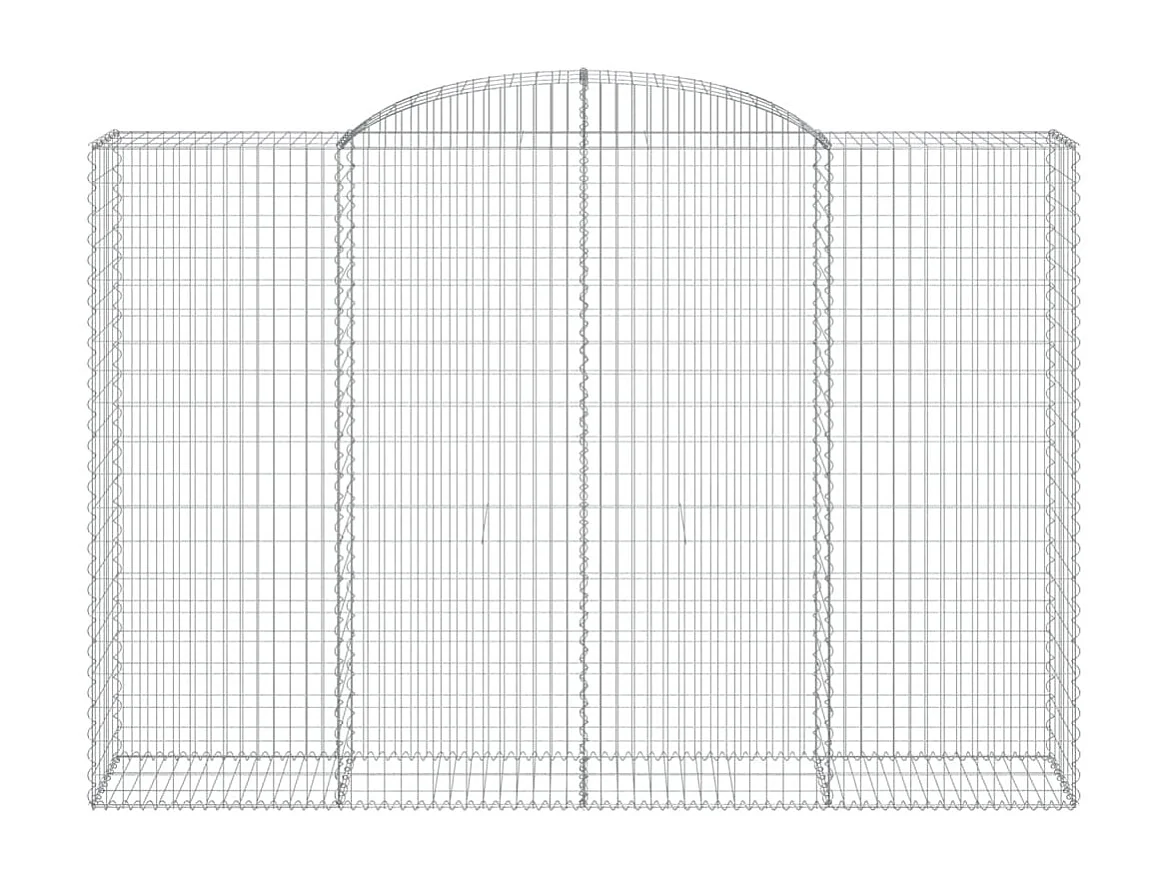 Panier de gabions arqué 300x50x200-220 Fer galvanisé