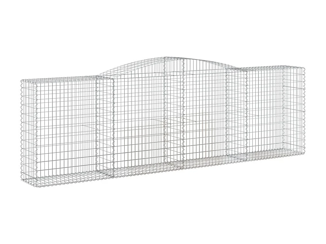 Paniers à gabions arqués 8 pcs 400x50x120-140 Fer galvanisé