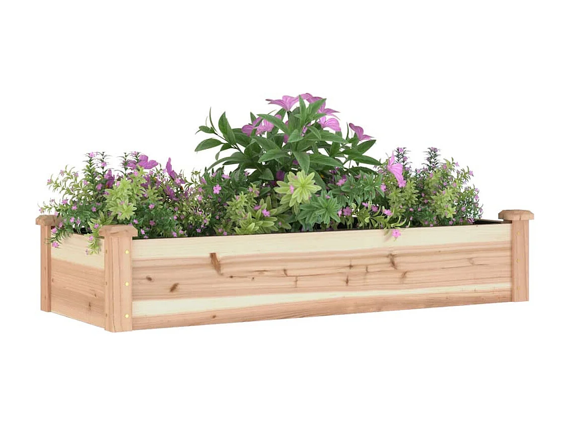 Lit surélevé de jardin doublure 120x45x25 bois massif sapin