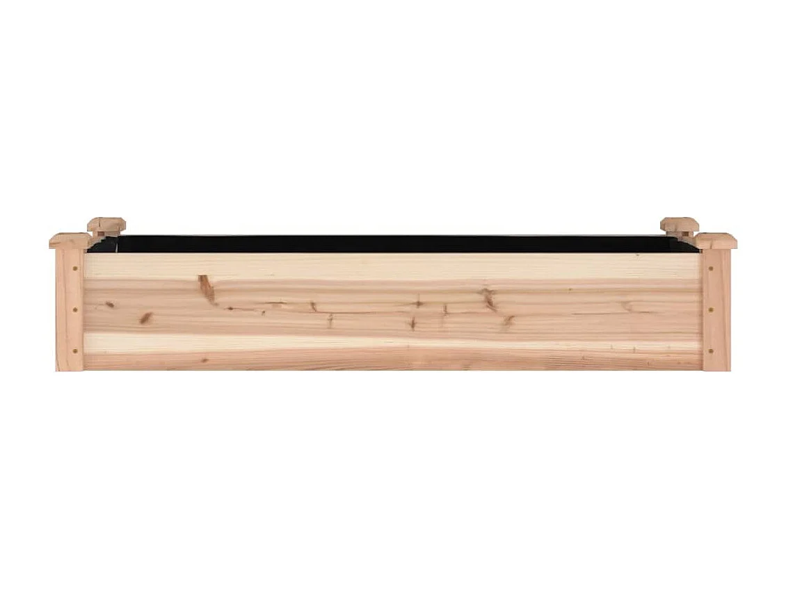 Lit surélevé de jardin doublure 120x45x25 bois massif sapin