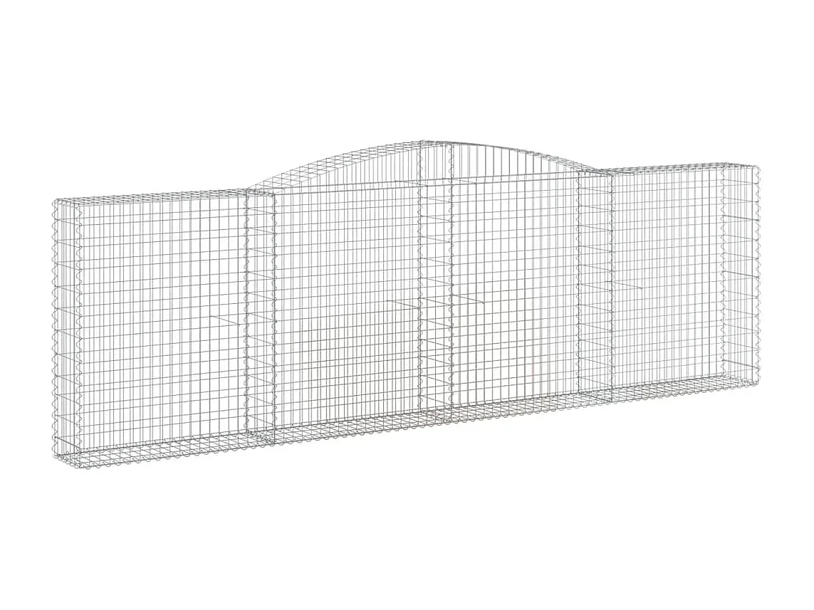 Paniers à gabions arqués 9 pcs 400x30x120-140 Fer galvanisé