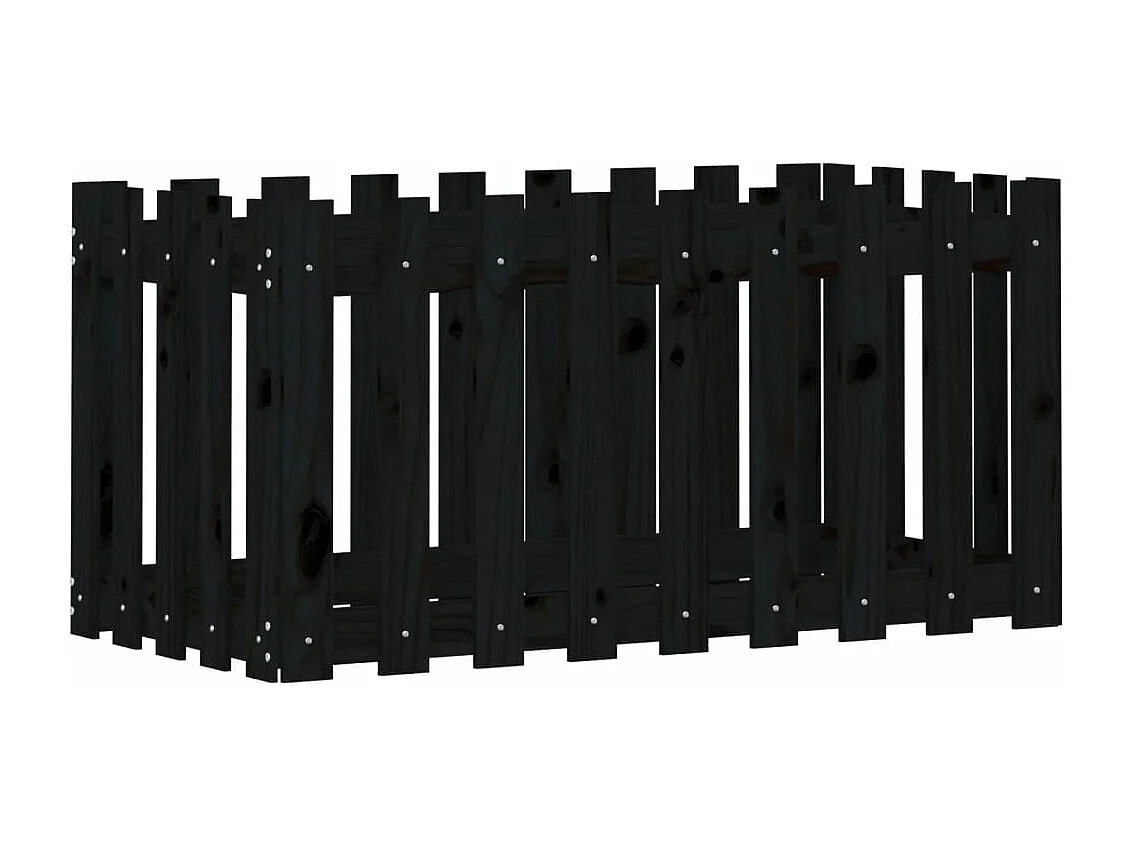 Lit surélevé de jardin design de clôture 100x50x50 pin massif