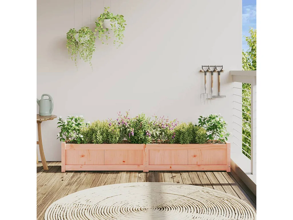 Jardinière 180x31x31 bois massif de douglas