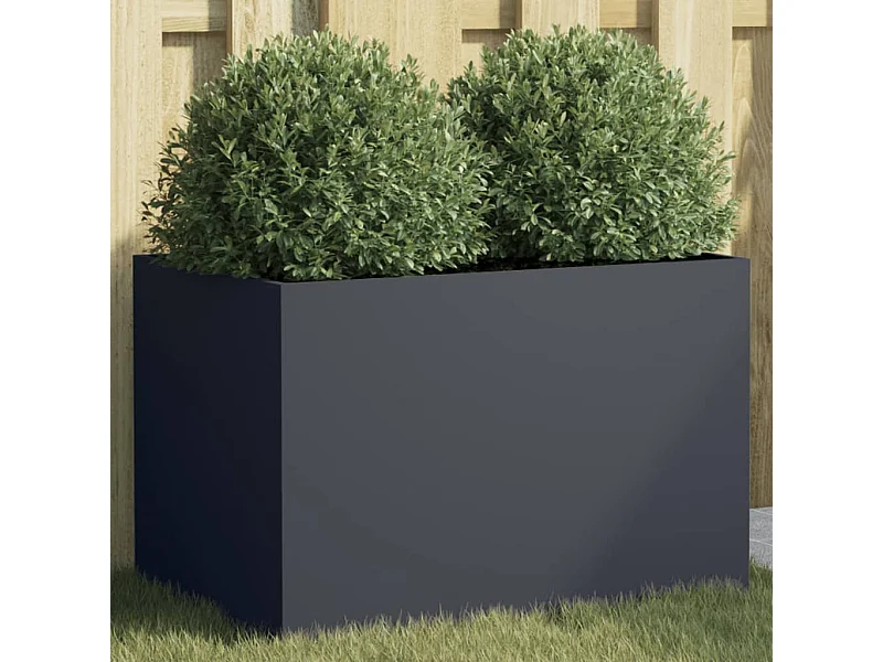 Jardinière anthracite 62x40x39 acier laminé à froid