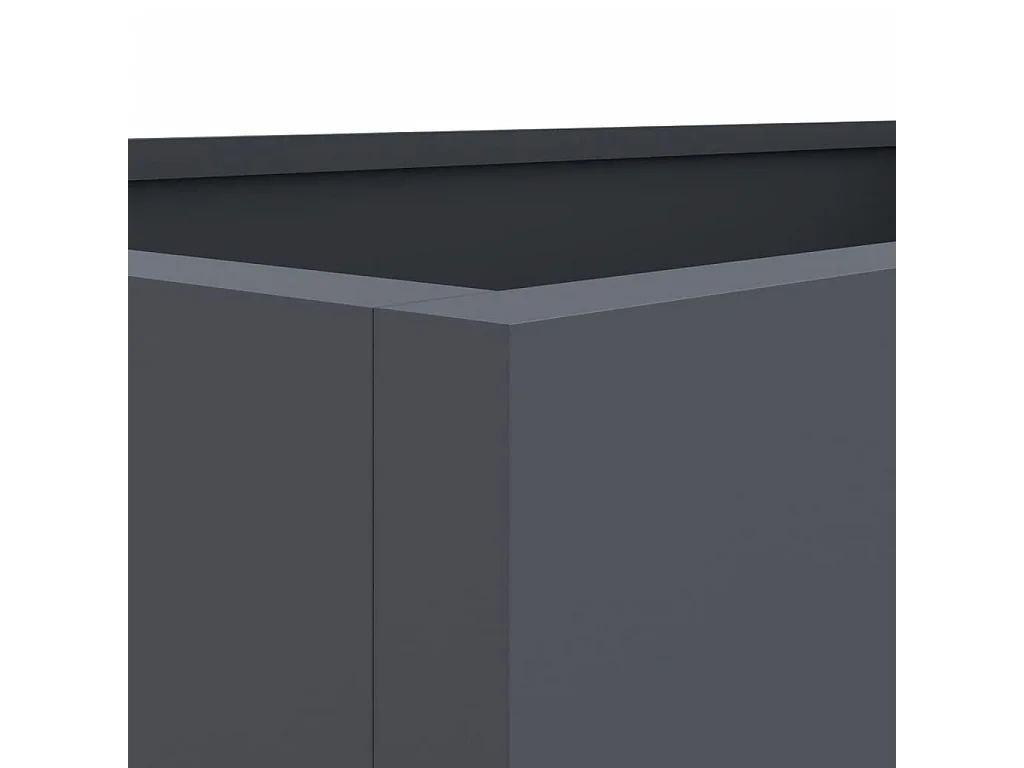 Jardinière anthracite 62x40x39 acier laminé à froid