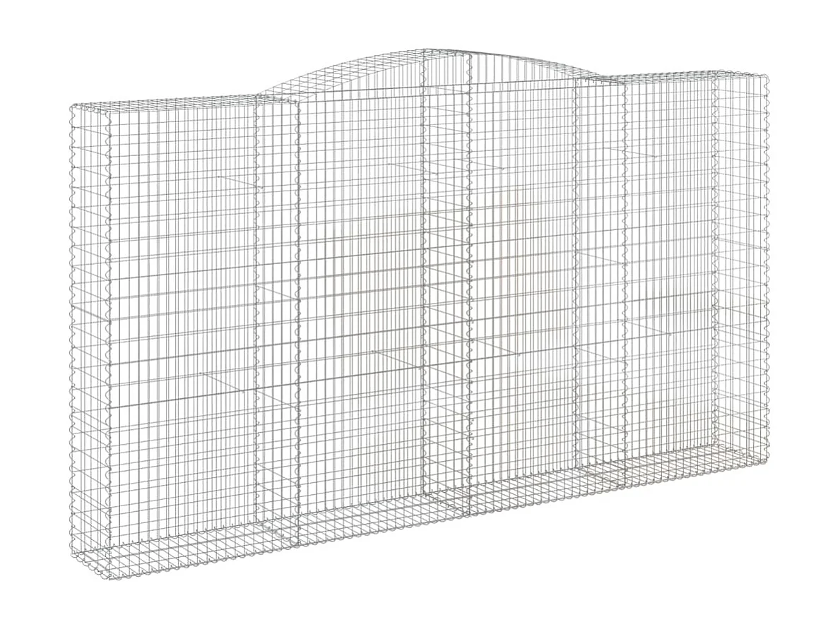 Panier de gabions arqué 400x50x220-240 Fer galvanisé