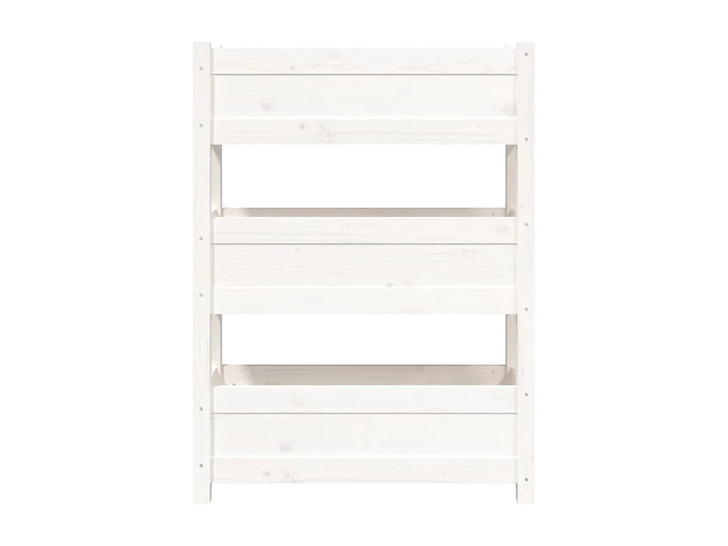 Jardinière Blanc 77x25x104,5 Bois massif de pin