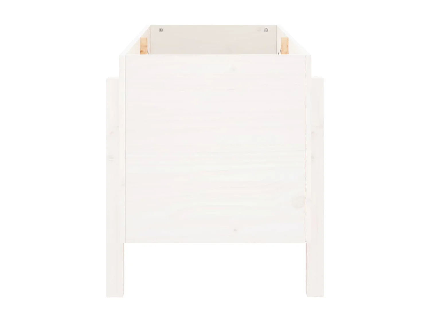 Lit surélevé de jardin blanc 101x50x57 bois de pin massif