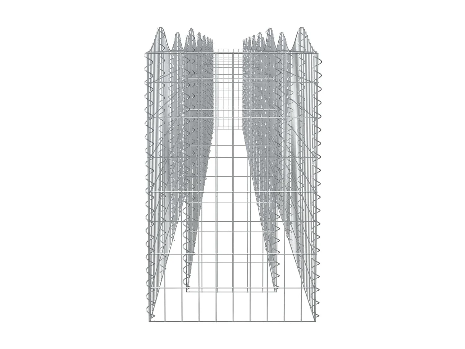 Lit surélevé à gabions arqué 600x50x100 Fer galvanisé
