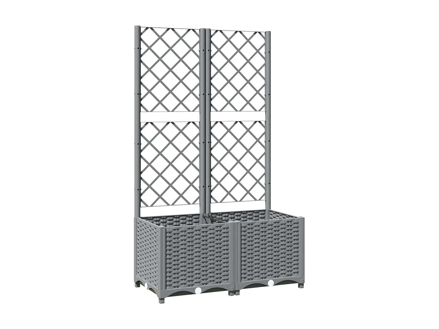 Jardinière avec treillis Gris clair 80x40x136 PP