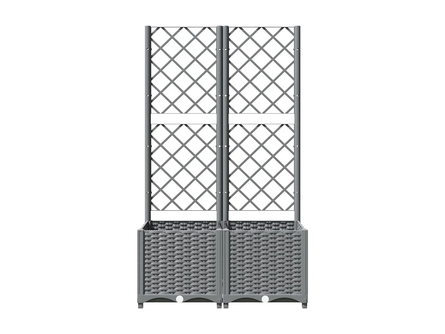 Jardinière avec treillis Gris clair 80x40x136 PP