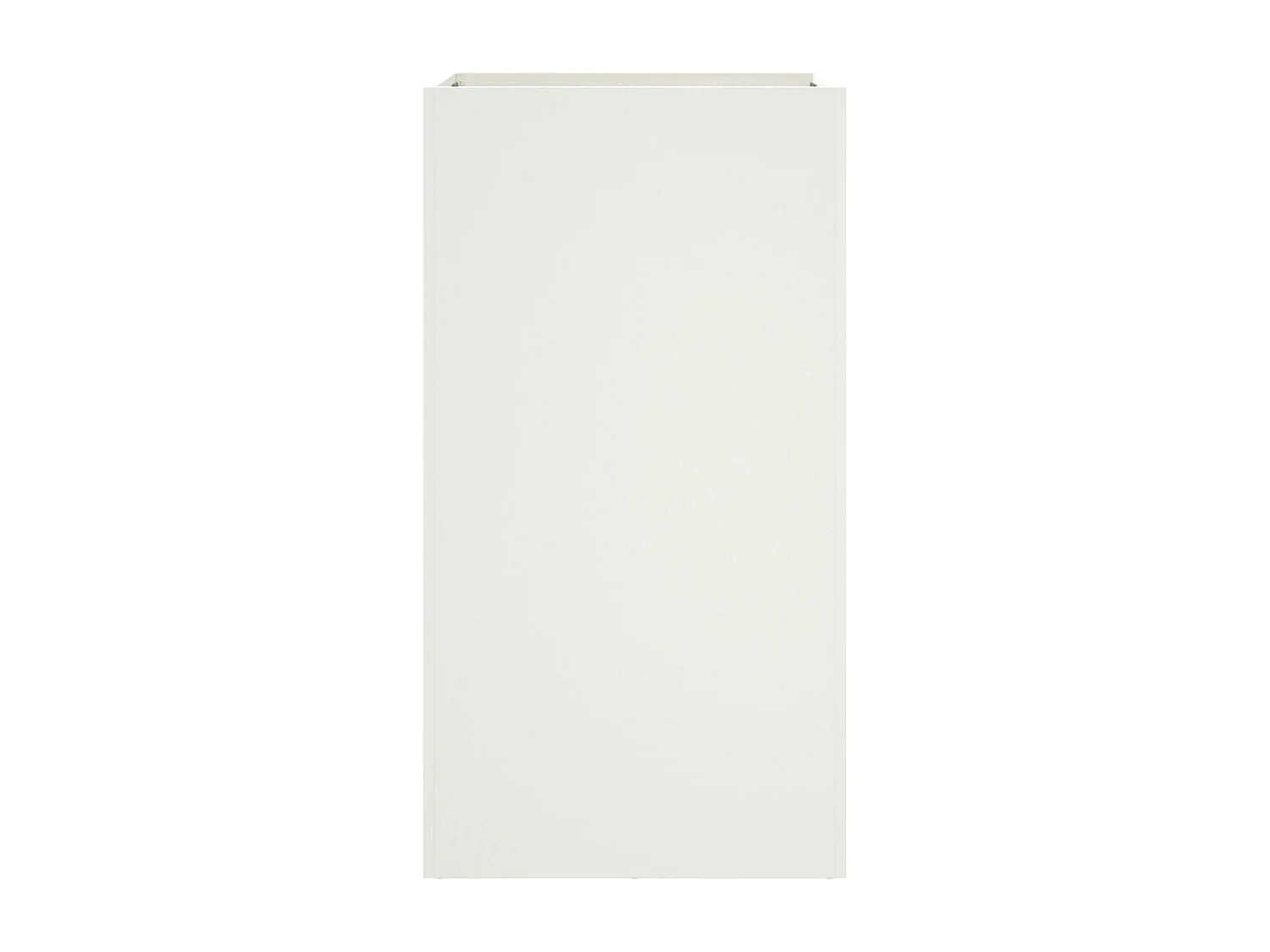 Jardinière blanc 42x38x75 acier laminé à froid