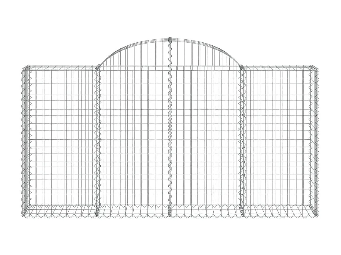 Paniers à gabions arqués 18 pcs 200x30x100-120 Fer galvanisé