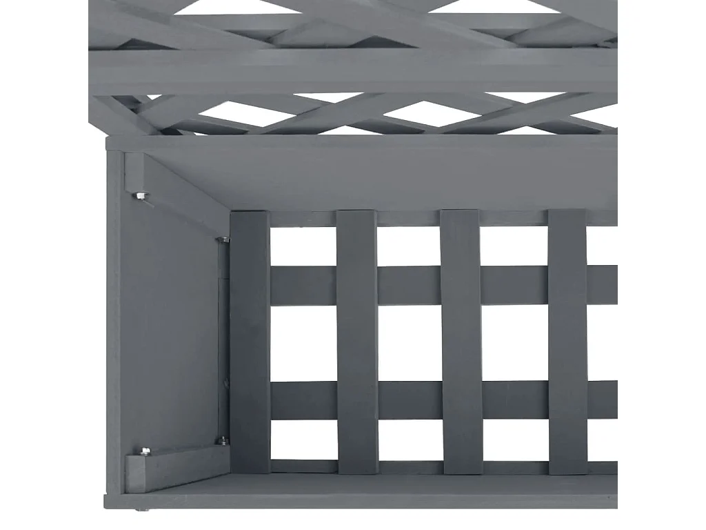 Jardinières en treillis 2 pcs Gris 65x33x135 WPC