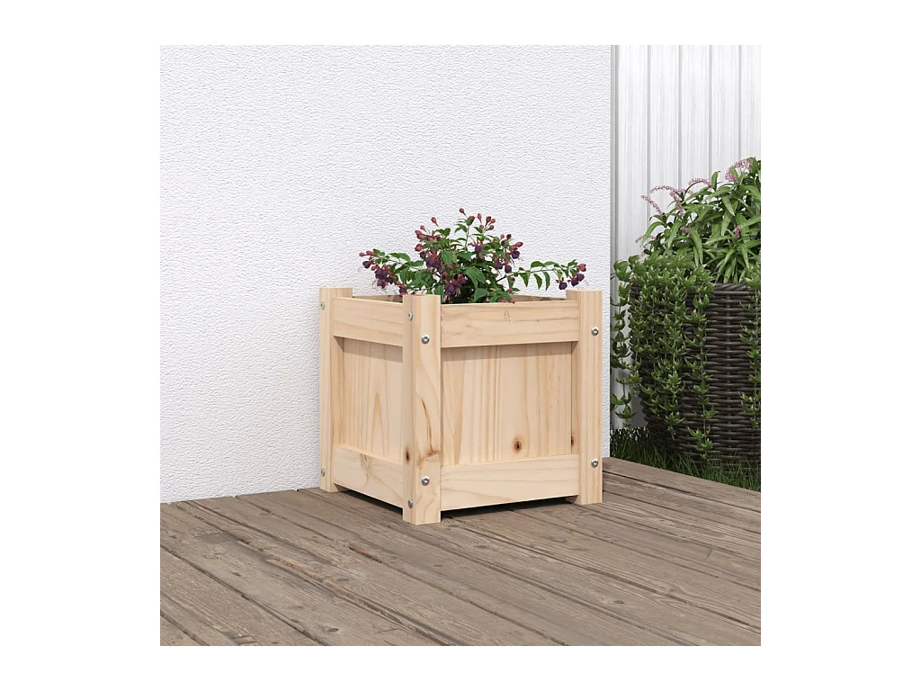 Jardinière 31x31x31 bois de pin massif
