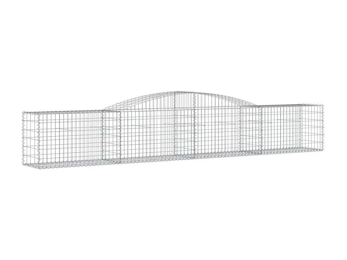 Paniers à gabions arqués 25 pcs 400x50x60-80 Fer galvanisé