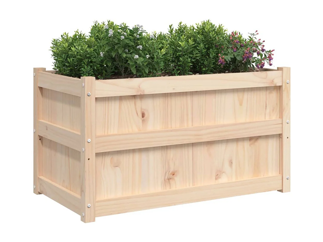 Jardinières 2 pcs bois de pin massif